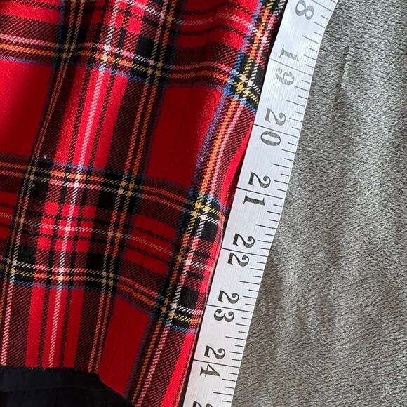 J.Crew Red Plaid Wool Blend High Rise Cameron Size 2 Straight Dress Pants - Picture 4 of 9